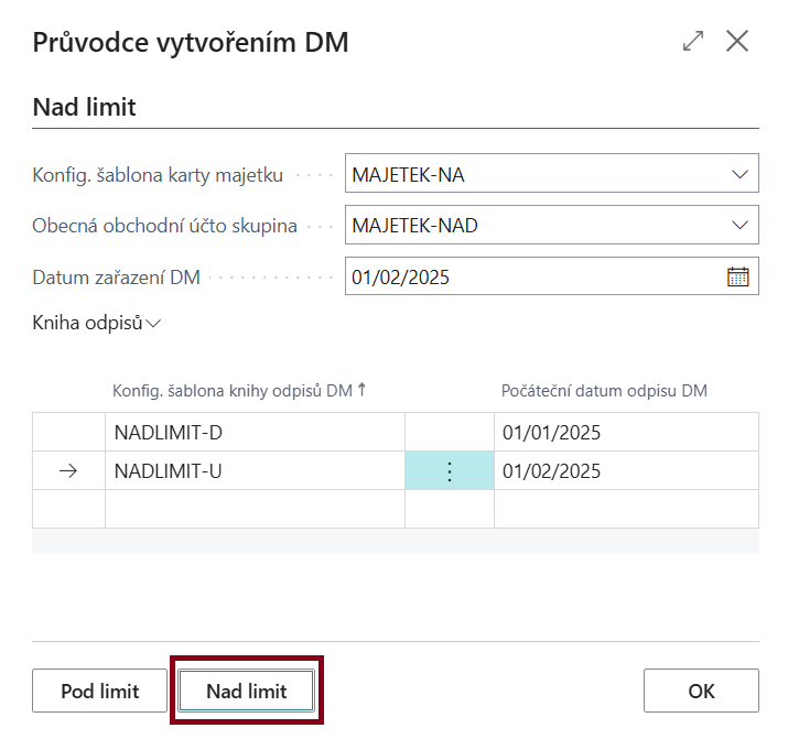 Create Fixed Asset - Bulk Creation Over Limit Setup