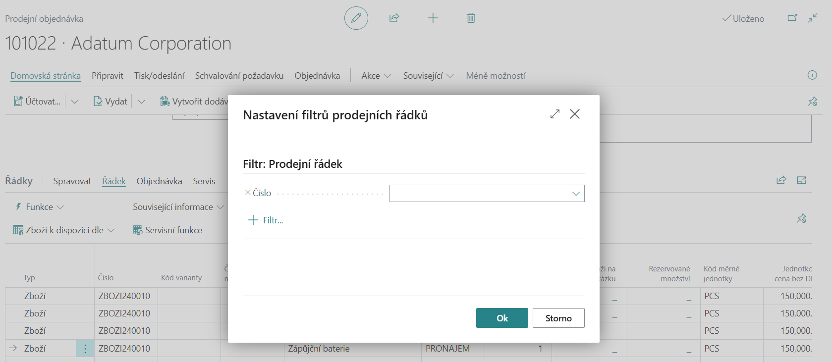 Create Fixed Asset - Confirming Sales Lines