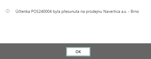 Move to Another Shop - Confirmation