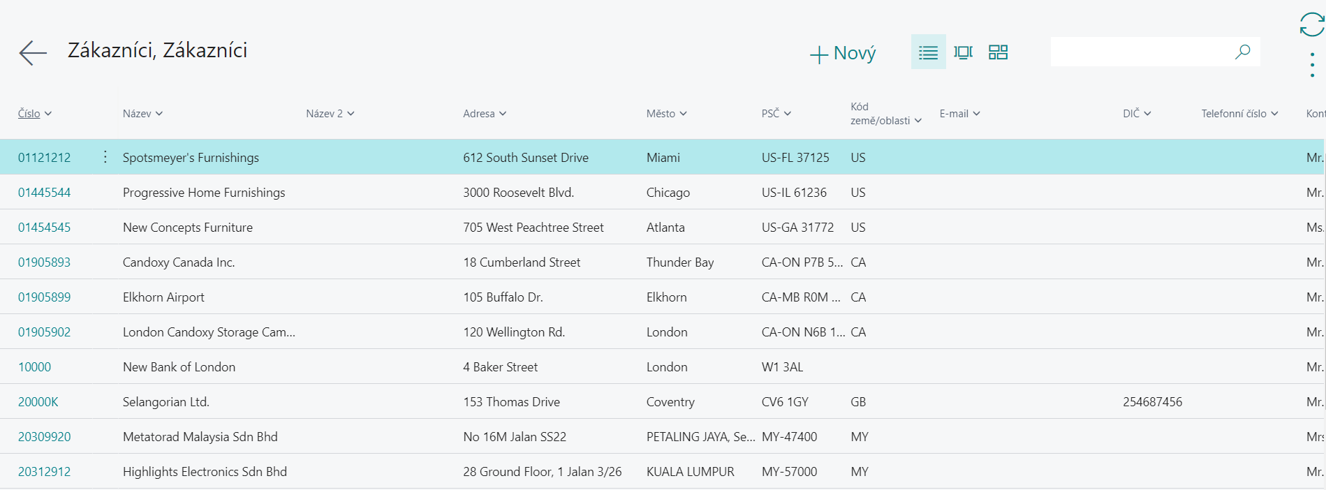 Customer List