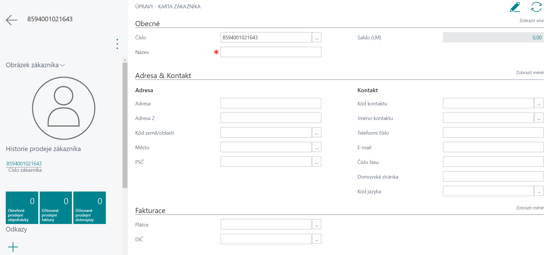 New Customer Card