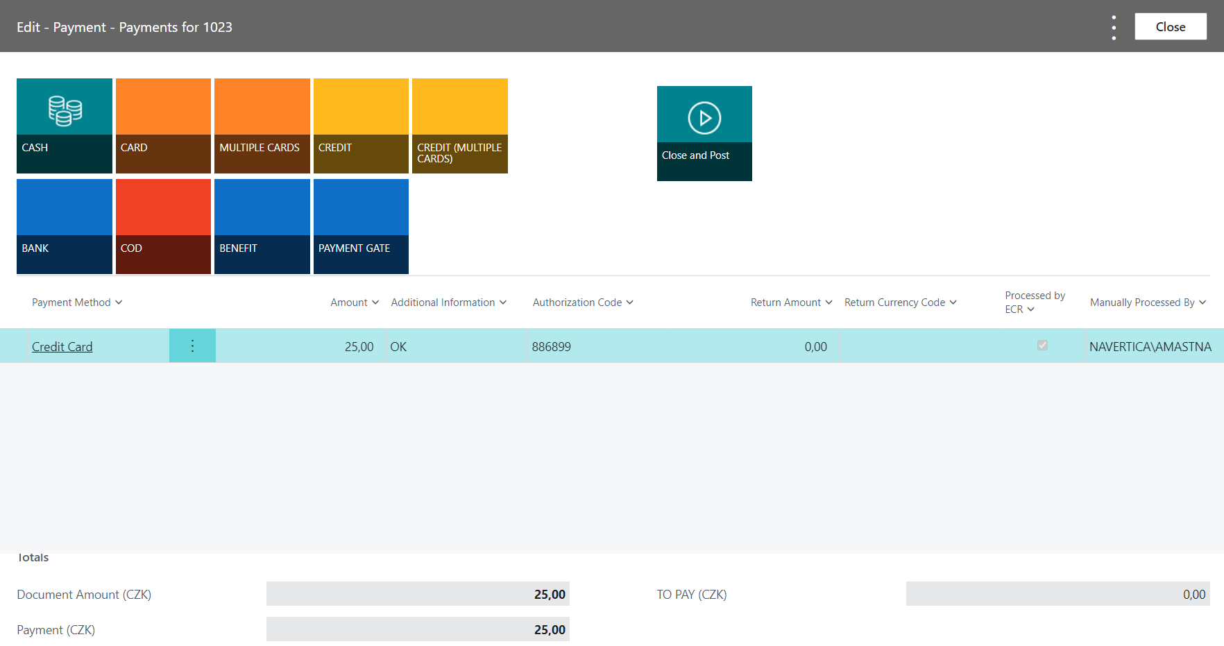 POS Payment Interface - Cancel Payment Action
