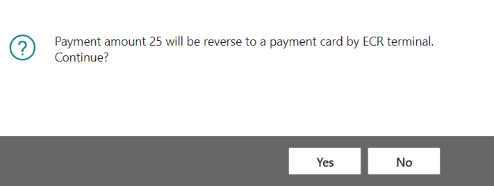 POS Payment Interface - Cancel Payment Confirm