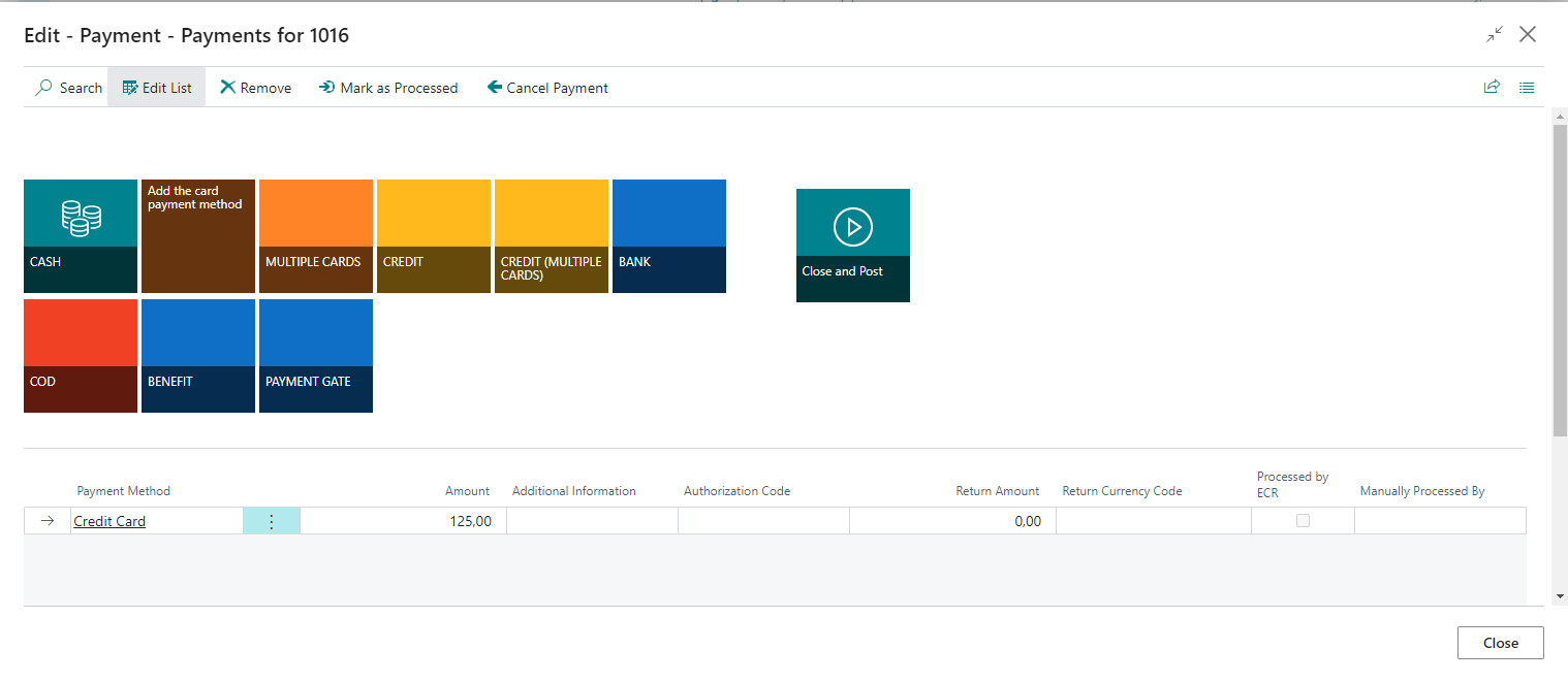 Payment Interface