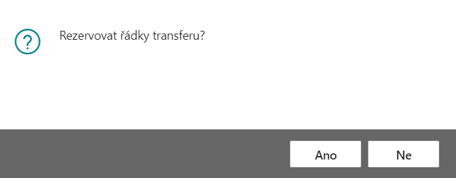 Confirming transfer reservation