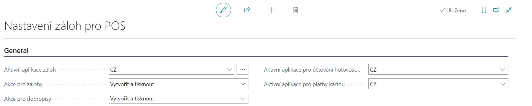 Prepayment Setup - POS Prepayment Setup