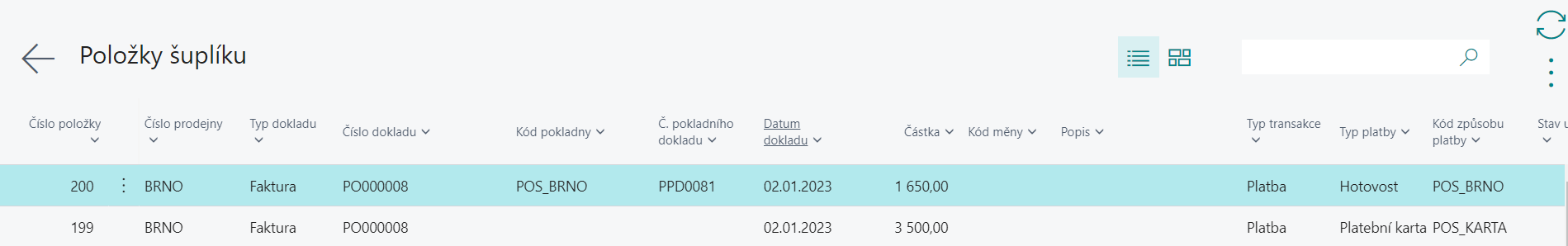 Service order drawer entries