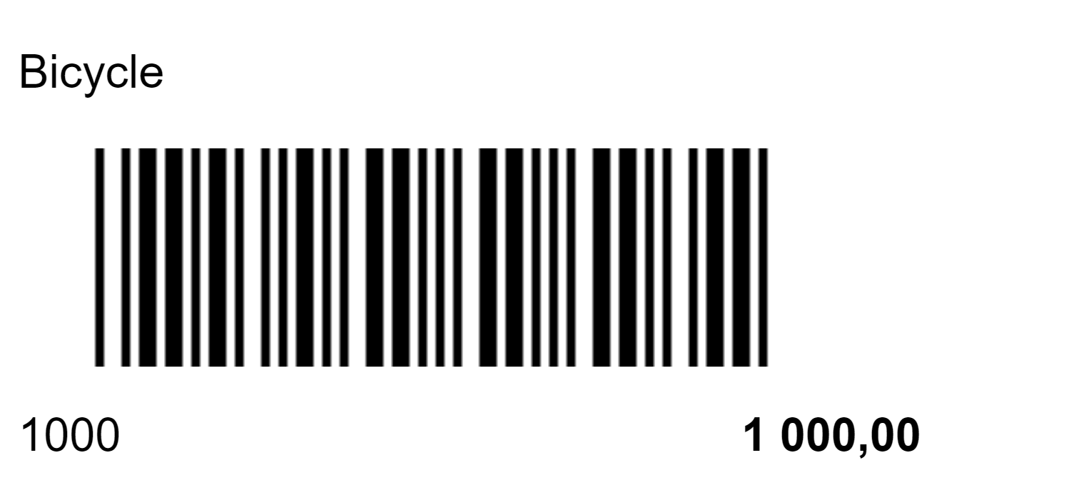 Shop Prices Label Sample