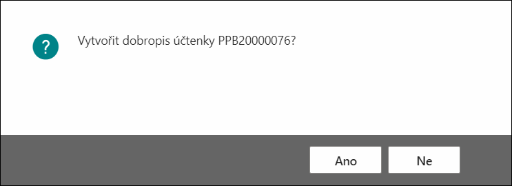 Create Credit Memo Confirm