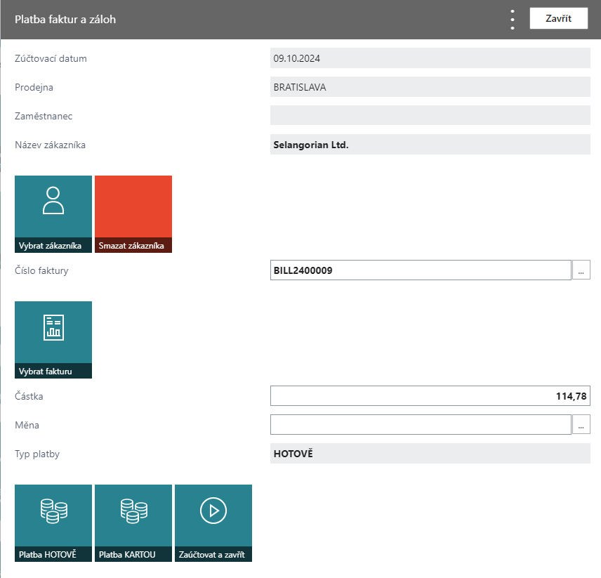Invoice Payment Dialogue