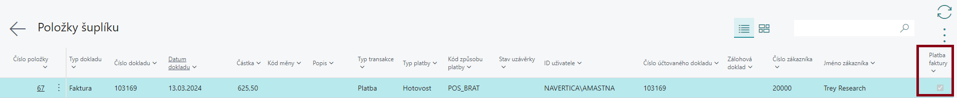 Invoice Payment Drawer Entries