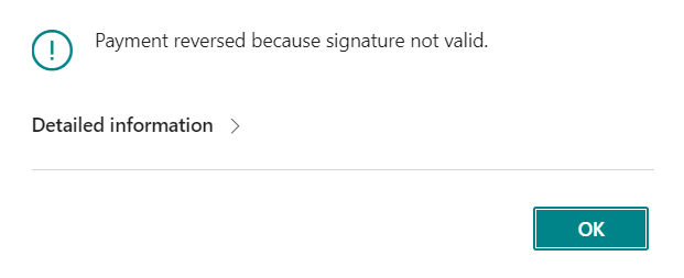 ECR Communication Signature POS Notification