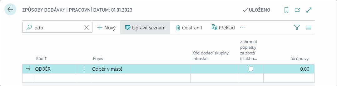 Shipment Methods