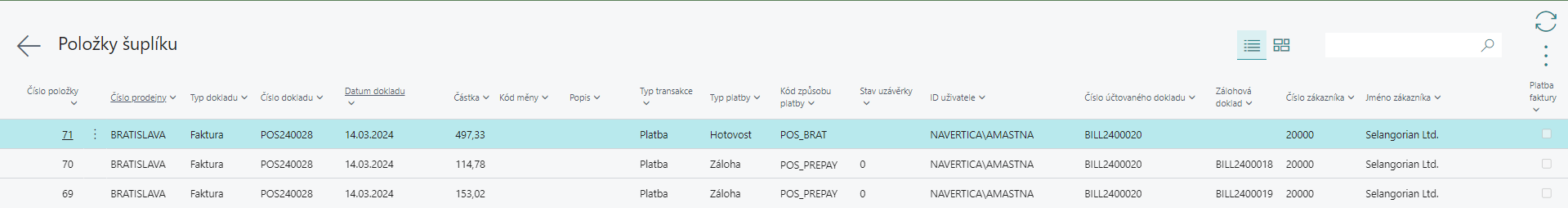 Finishing Bill With Prepaymnet - Drawer Entries