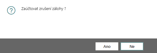 Cancel Prepayment Action Close and Post Confirmation