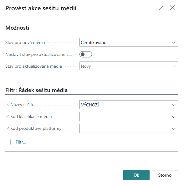Akce Přiřadit soubor
