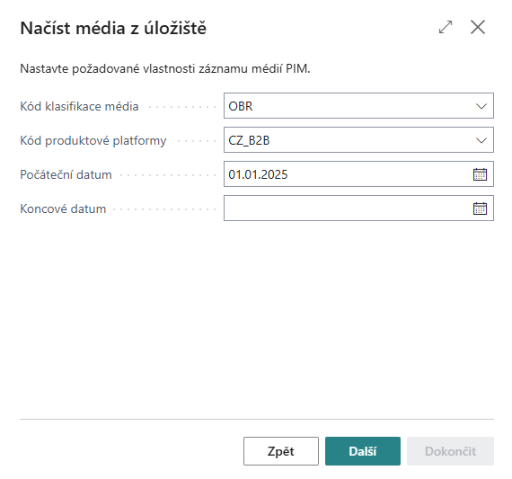 Akce Přiřadit soubor