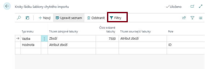 Přehled šablon chytrého importu