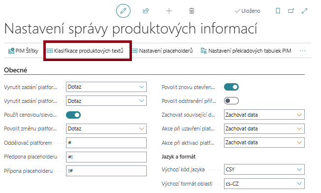 Zadávání klasifikace produktových textů v BC
