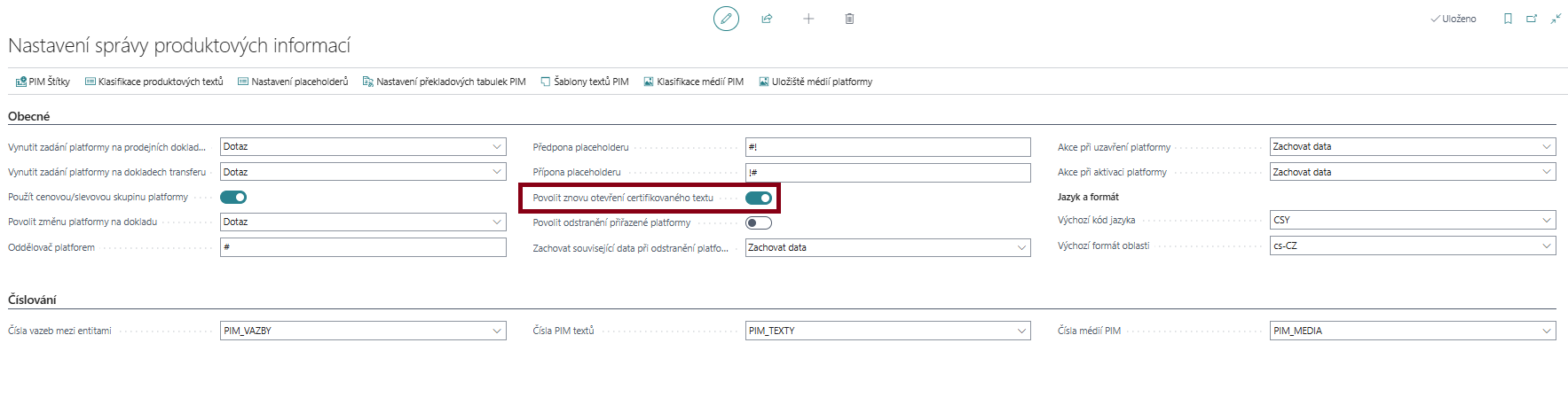 Povolení znovu otevření certifikovaných textů