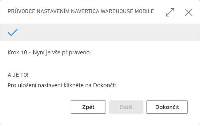 Asistované nastavení - krok č. 10