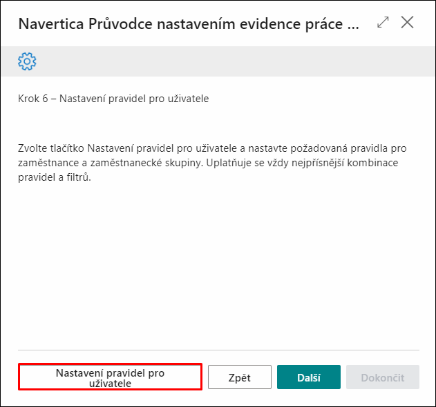 Click Rules for Users Setup