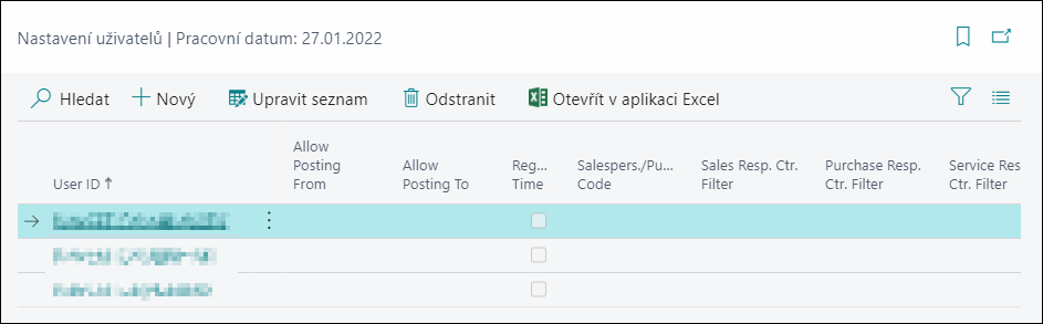 User Setup