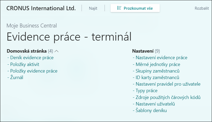 Main Menu