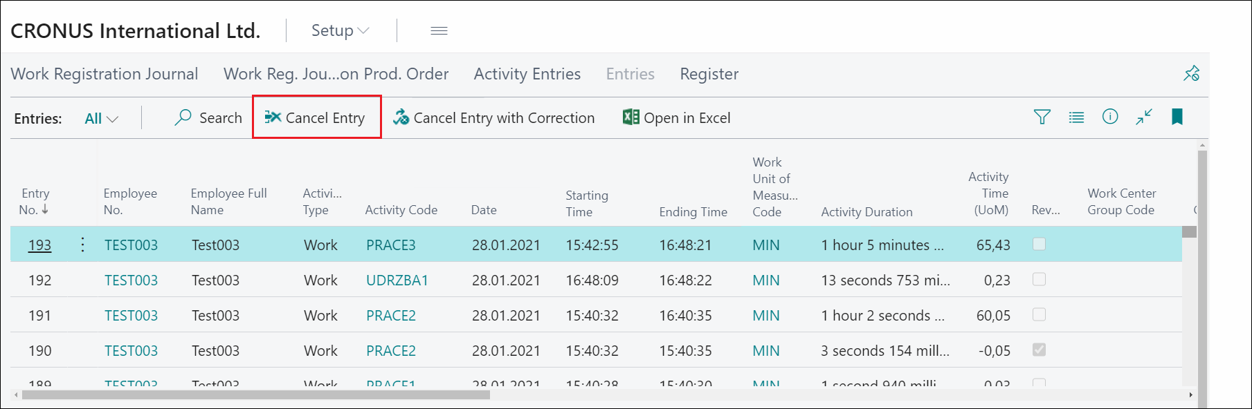 How To Cancel Entry navigation