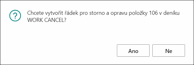 Cancel Entry with Correction