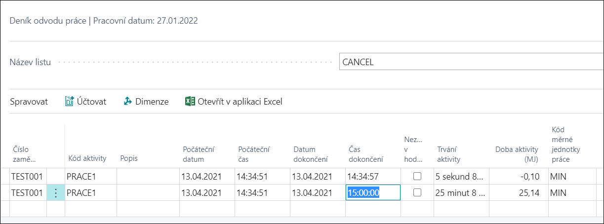 Cancel Entry Fill Values