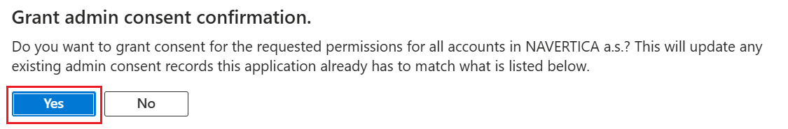 Confirming admin consent