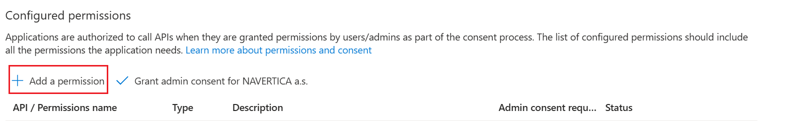 Add a permission button