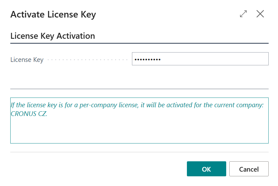 License Key Input Dialog