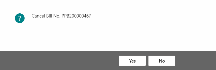 Bills To Cancel Confirm