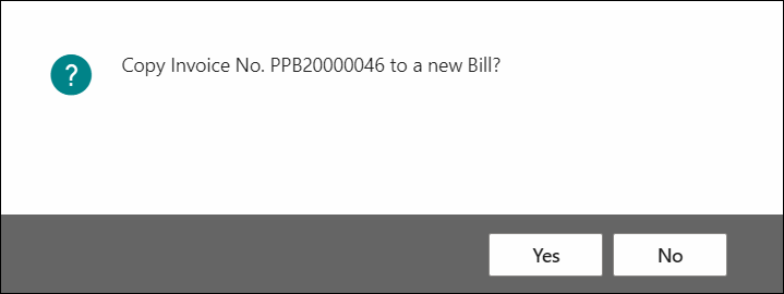 Copy To New Bill