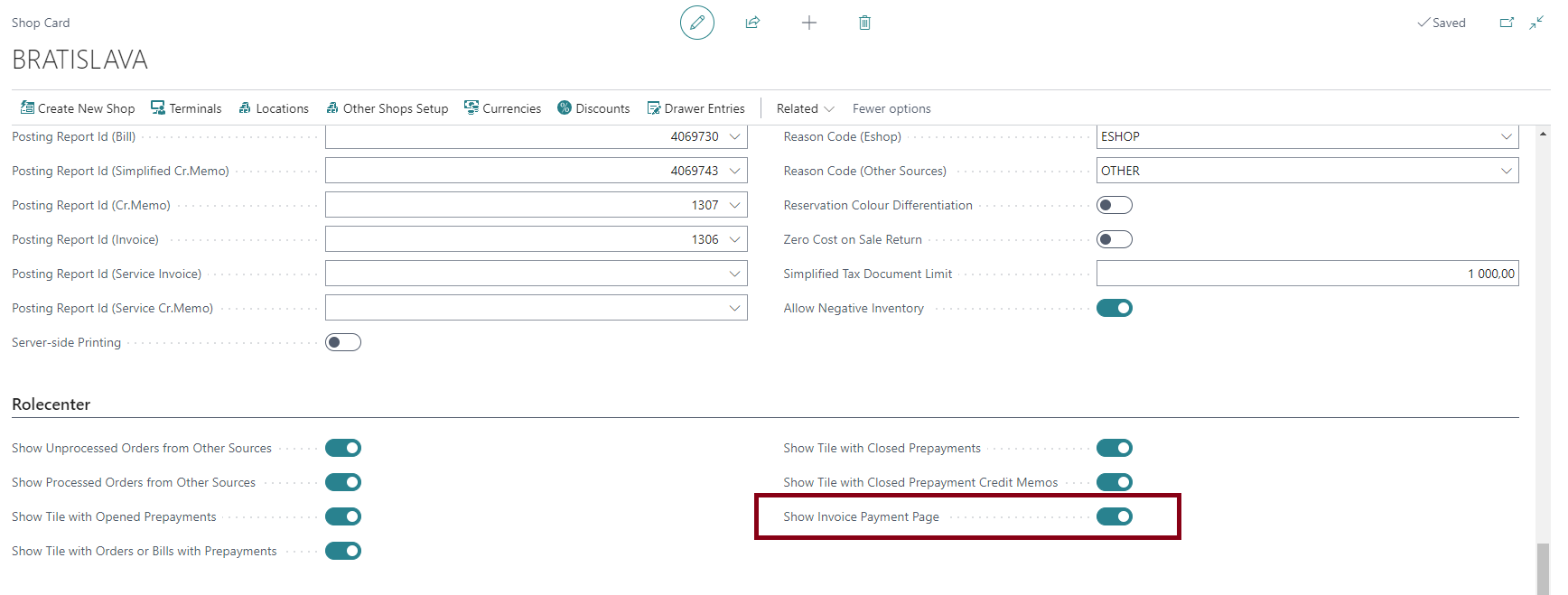 Allowing Invoice Payment Function