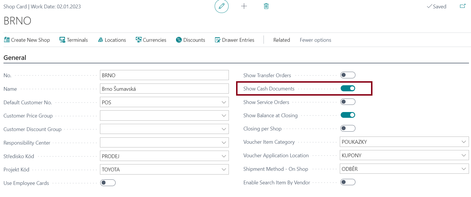 Viewing Cashdesk Documents in POS