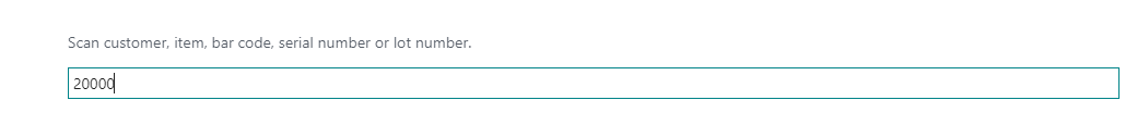 Scan the vendor number