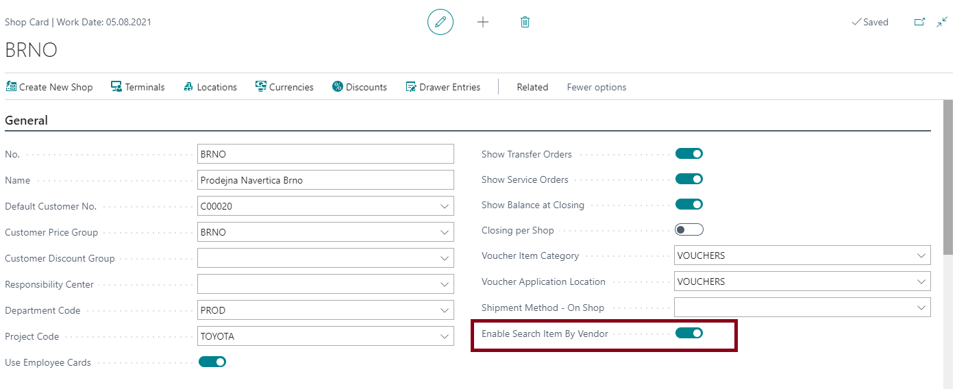 Allow selecting items from the vendor item list