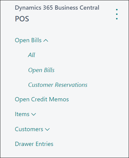 Drawer Entries From RoleCenter