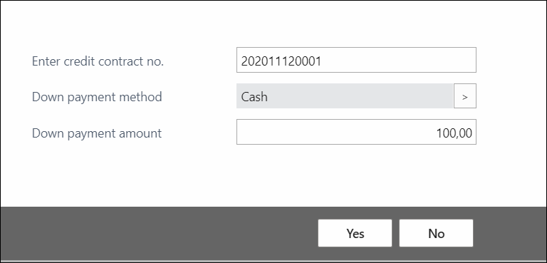Credit Payment Dialogue