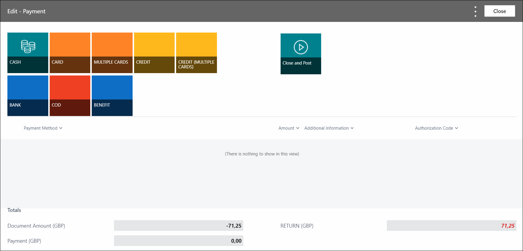 Payment Interface