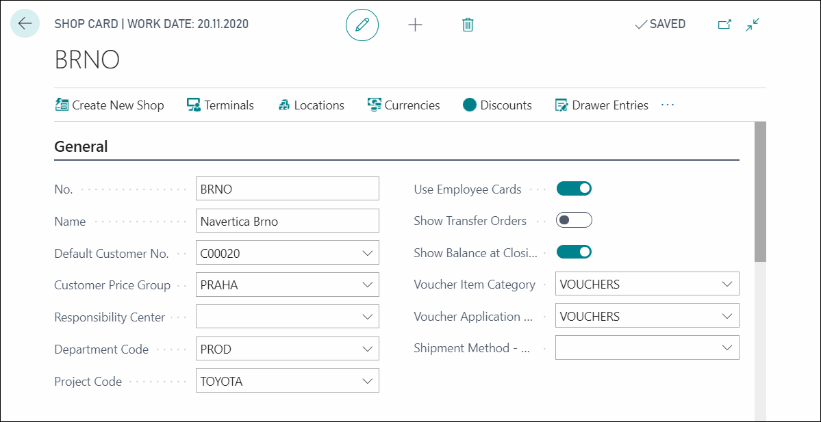 Shop Card Drawer Entries List