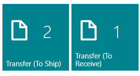 Transfer Order piles in the POS role center