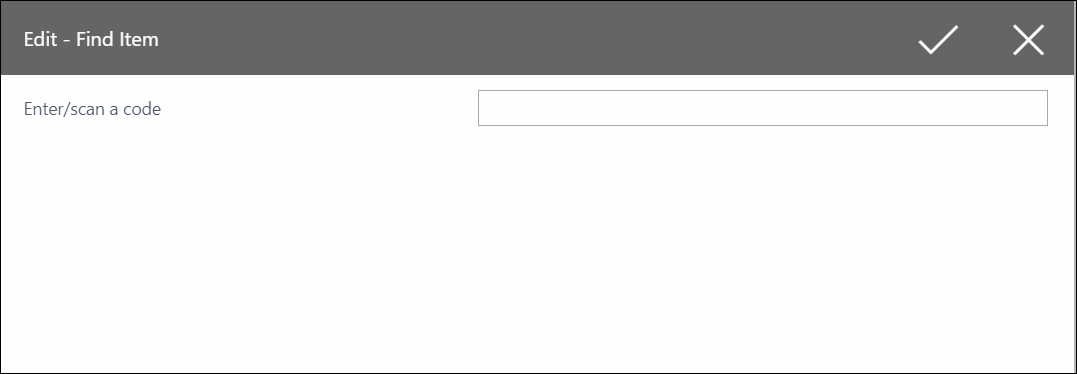 Entering Searched Item