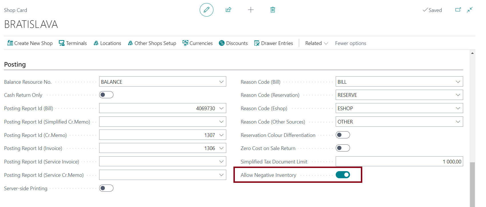 Allowing Negative Inventory For Shops