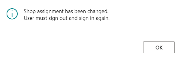 Change Shop Confirmation