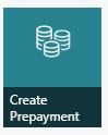 Bill Prepayments - Create Prepayment Action