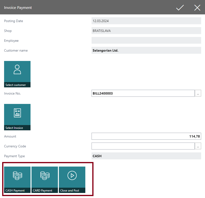 Paying Prepayment - Processing Invoice Payment from Posted Bill